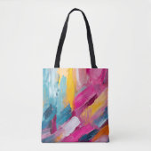 Kleurrijke Abstracte moderne kunst Tote Bag (Voorkant)