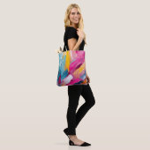 Kleurrijke Abstracte moderne kunst Tote Bag (Op model)