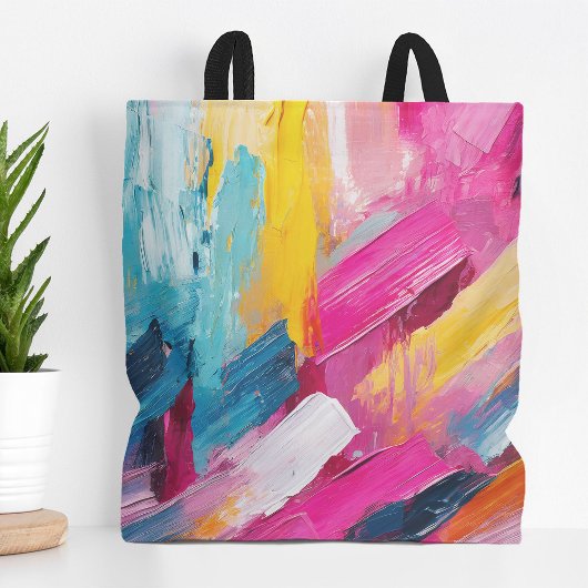 Kleurrijke Abstracte moderne kunst Tote Bag