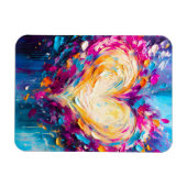 Kleurrijke Abstracte Moderne Liefdeshart Magneet (Horizontaal)