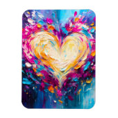 Kleurrijke Abstracte Moderne Liefdeshart Magneet (Verticaal)