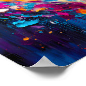 Kleurrijke Abstracte Moderne Liefdeshart Poster (Hoek)