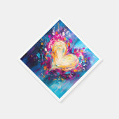Kleurrijke Abstracte Moderne Liefdeshart Servet (Hoek)