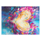 Kleurrijke Abstracte Moderne Liefdeshart Tafelkleed (Voorkant (Horizontaal))