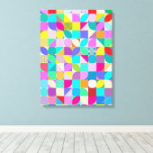 Kleurrijke abstracte moderne vormgeving canvas afd afdruk (Insitu (Houten vloer))