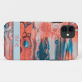 Kleurrijke abstracte monogram schilderkokers. Case-Mate iPhone case (Achterkant (horizontaal))