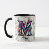 Kleurrijke Abstracte Monogrammok - M voor Mason Mok (Links)