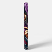 Kleurrijke Abstracte Mooie Dame met Paars Haar Case-Mate iPhone Case (Achterkant / Links)