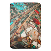 Kleurrijke Abstracte mozaïek Badmat (Voorkant Verticaal)