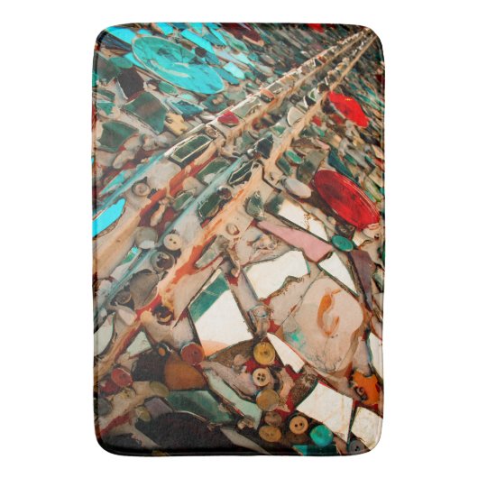 Kleurrijke Abstracte mozaïek Badmat (Voorkant Verticaal)