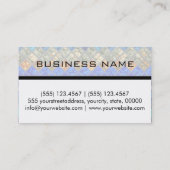 Kleurrijke Abstracte Mozaïek Custom Monogram #4 Visitekaartje (Achterkant)