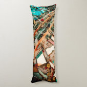 Kleurrijke Abstracte mozaïek Lichaamskussen (Achterkant (Verticaal))