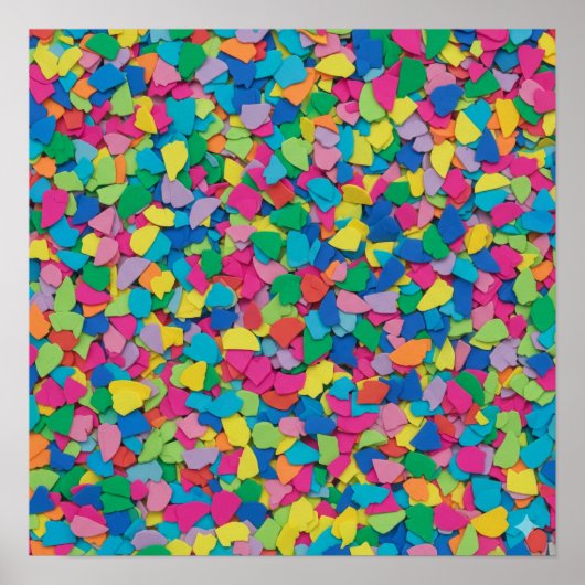 Kleurrijke Abstracte mozaïek Poster (Voorkant)