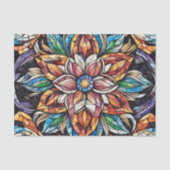 Kleurrijke Abstracte mozaïekbloem Tissuepapier (Voorkant)