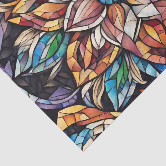 Kleurrijke Abstracte mozaïekbloem Tissuepapier (Detail)