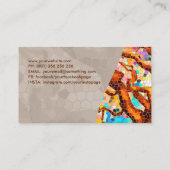Kleurrijke Abstracte mozaïekboom Visitekaartje (Achterkant)