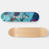 Kleurrijke Abstracte mozaïekdraak met tekst Persoonlijk Skateboard (Horizontaal)