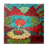 Kleurrijke Abstracte mozaïekDrink Tegeltje (Voorkant)