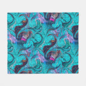 Kleurrijke Abstracte mozaïekzeemeermin of drakensc Fleece Deken (Voorkant (Horizontaal))