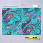 Kleurrijke Abstracte mozaïekzeemeermin of drakensc Tissuepapier (Craft)