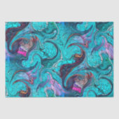 Kleurrijke Abstracte mozaïekzeemeermin of drakensc Tissuepapier (Voorkant)