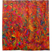 Kleurrijke Abstracte multikleurenachtergrond Douchegordijn (Voorkant)