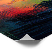 Kleurrijke Abstracte Muur Kunstprint van Indianapo Poster (Hoek)