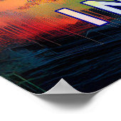 Kleurrijke Abstracte Muur Kunstprint van Indianapo Poster (Hoek)
