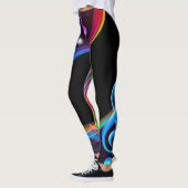 Kleurrijke Abstracte Muzieknoten Leggings (Links)