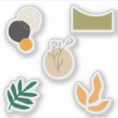 Kleurrijke abstracte Natuurlijke kleuren Scrapbook Sticker (Voorkant)