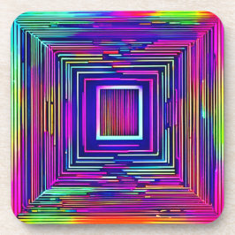 Kleurrijke Abstracte Neon Spectrum Art Bier Onderzetter