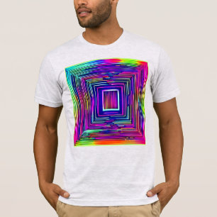 Kleurrijke Abstracte Neon Spectrum Kunst T-shirt