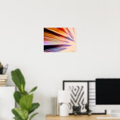 Kleurrijke abstracte objecten tegen wit poster (Thuiskantoor)