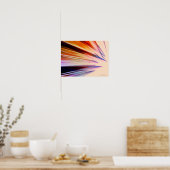 Kleurrijke abstracte objecten tegen wit poster (Keuken)