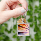 Kleurrijke abstracte objecten tegen wit sleutelhanger (Hand)