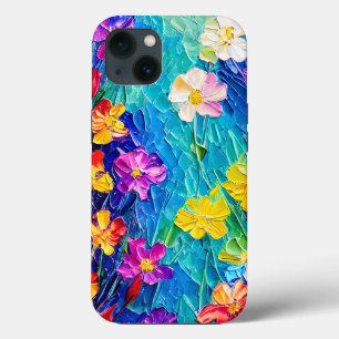 Kleurrijke Abstracte olie Schilderen van lentevloe Case-Mate iPhone Case