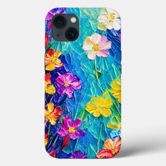 Kleurrijke Abstracte olie Schilderen van lentevloe Case-Mate iPhone Case
