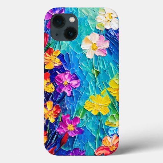 Kleurrijke Abstracte olie Schilderen van lentevloe Case-Mate iPhone Case (Achterkant)