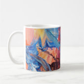Kleurrijke Abstracte Olieverf Mok (Links)