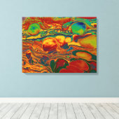 Kleurrijke Abstracte olieverf Pattern Art Canvas Afdruk (Insitu (Houten vloer))