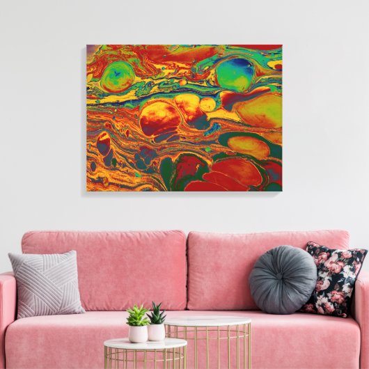 Kleurrijke Abstracte olieverf Pattern Art Canvas Afdruk (Insitu (Woonkamer))