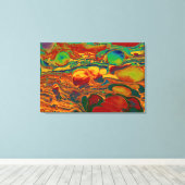 Kleurrijke Abstracte olieverf Pattern Art Canvas Afdruk (Insitu (Houten vloer))