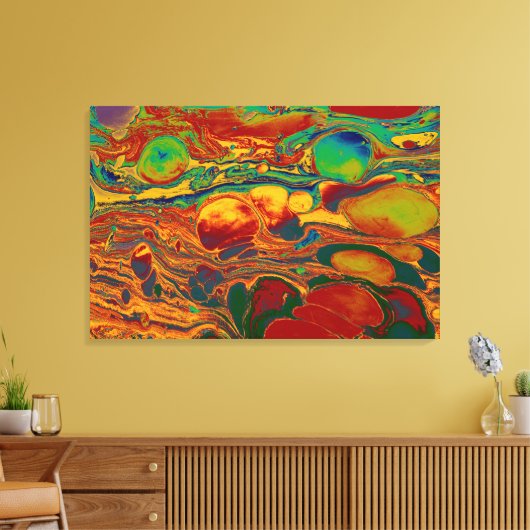 Kleurrijke Abstracte olieverf Pattern Art Canvas Afdruk (Insitu (Woonkamer))