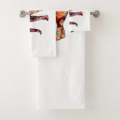 Kleurrijke abstracte olifant bad handdoek (Insitu)