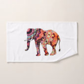 Kleurrijke abstracte olifant bad handdoek (Handdoek)