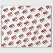 Kleurrijke abstracte olifant cadeaupapier (Vlak)