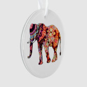 Kleurrijke abstracte olifant ornament (voorkant)