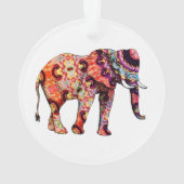Kleurrijke abstracte olifant ornament (achterkant)