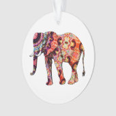 Kleurrijke abstracte olifant ornament (voorkant)