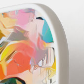 Kleurrijke Abstracte olifant Pickleball Paddle (Links Detail)